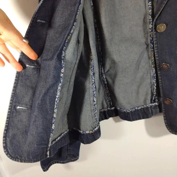 Liz Claiborne Denim Jean Jacket 100% Cotton Blue XL - Picture 9 of 15